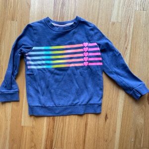 Like new! Cat and Jack rainbow heart sweatshirt